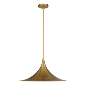 Savoy House - 7-7639-1-322 - One Light Pendant - Bowdin - Warm Brass