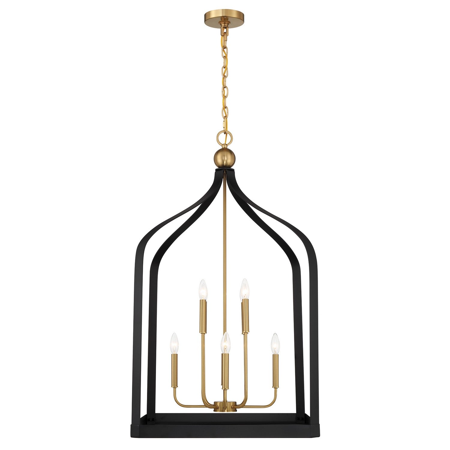 Savoy House - 7-7800-8-143 - Eight Light Pendant - Sheffield - Matte Black with Warm Brass Accents