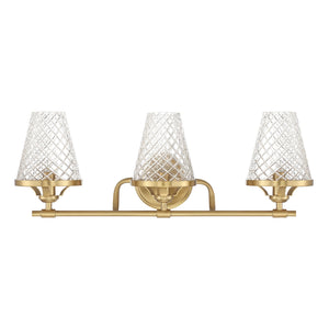 Savoy House - 8-3596-3-322 - Three Light Bathroom Vanity - Candler - Warm Brass