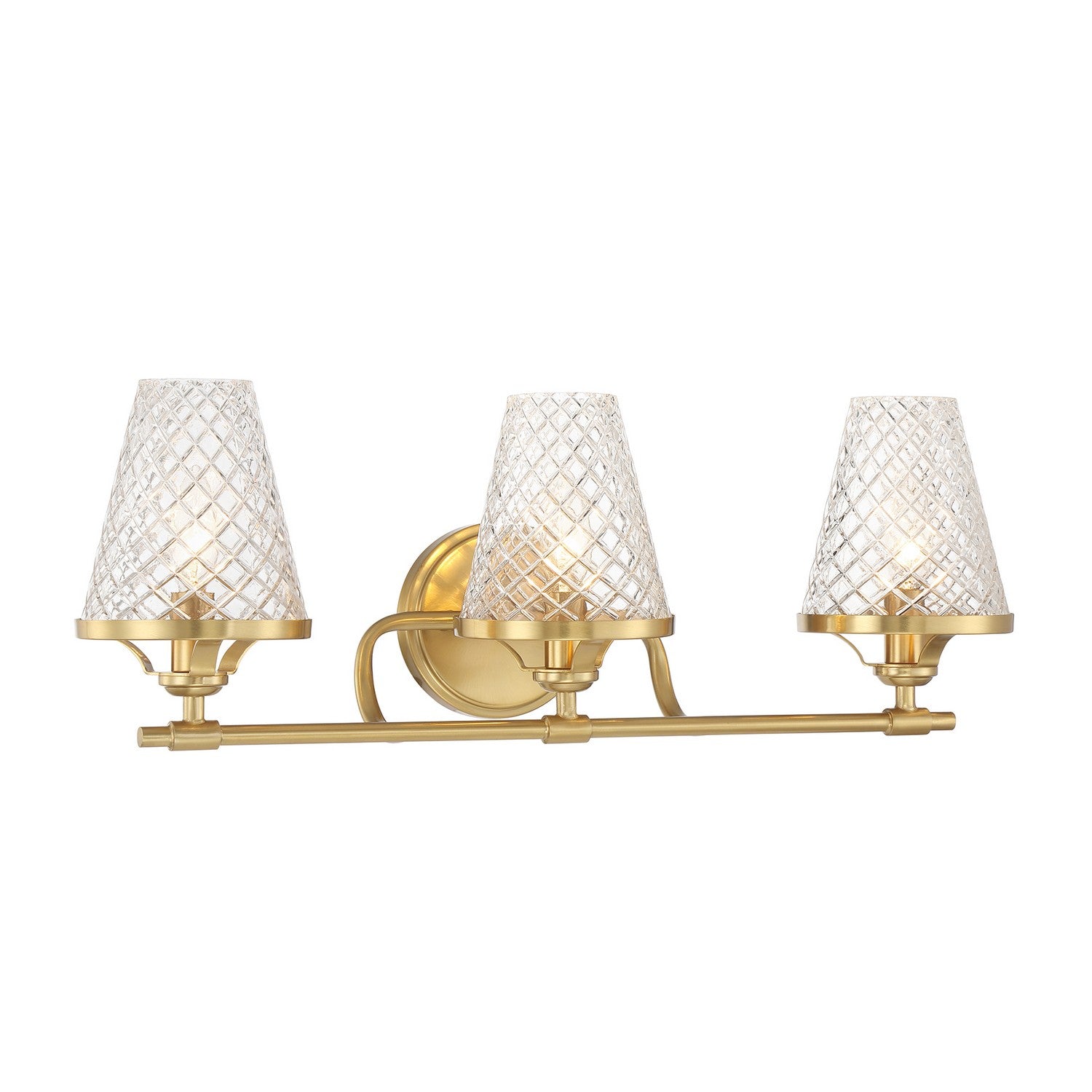 Savoy House - 8-3596-3-322 - Three Light Bathroom Vanity - Candler - Warm Brass