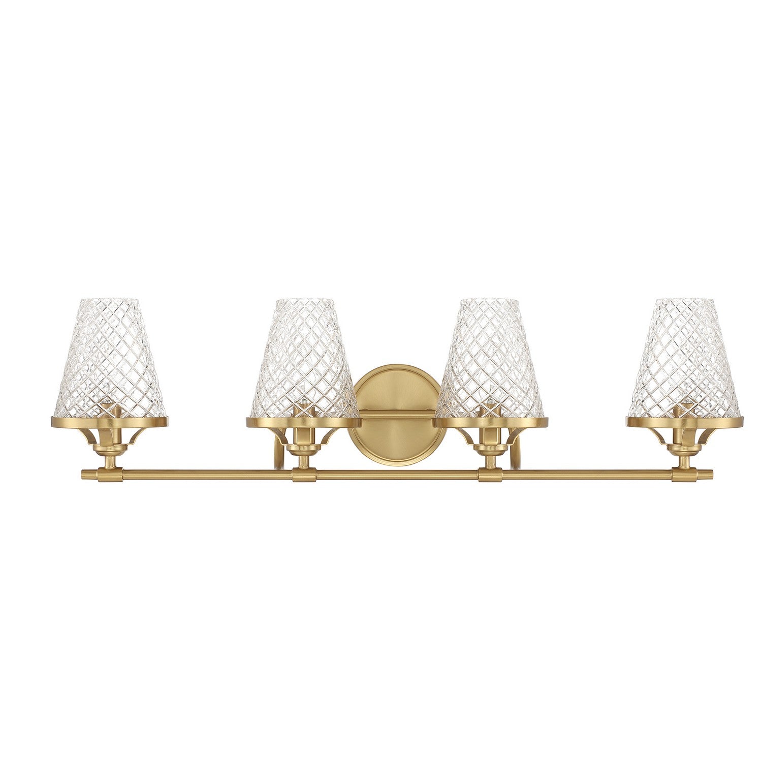 Savoy House - 8-3596-4-322 - Four Light Bathroom Vanity - Candler - Warm Brass