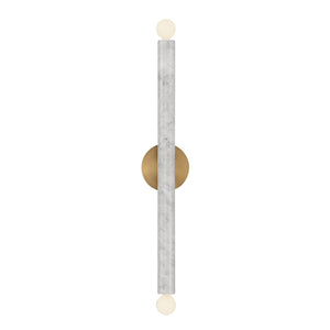 Savoy House - 9-2901-2-264 - Two Light Wall Sconce - Callaway - White Marble with Warm Brass