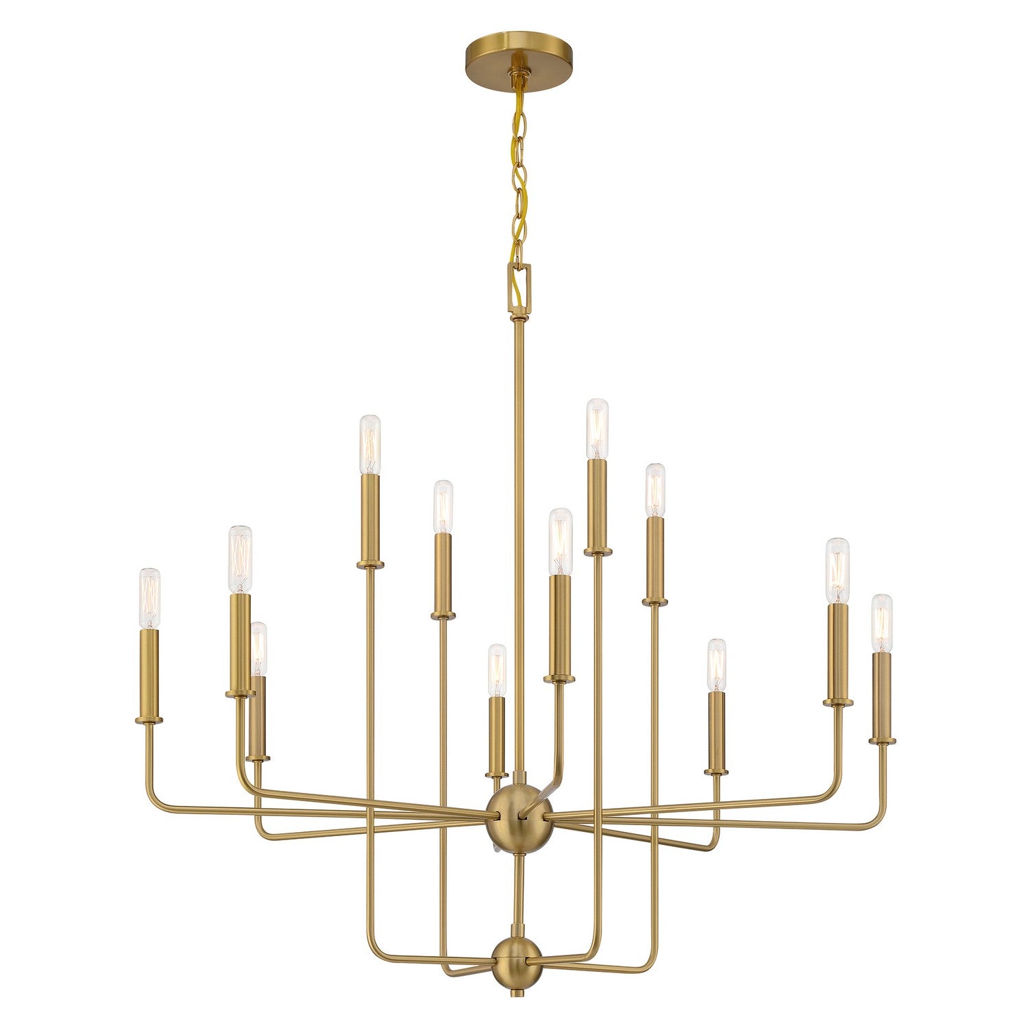 Savoy House - 1-4046-12-322 - 12 Light Chandelier - Avondale - Warm Brass