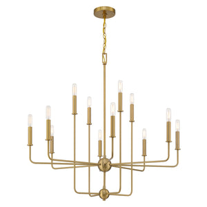 Savoy House - 1-4046-12-322 - 12 Light Chandelier - Avondale - Warm Brass