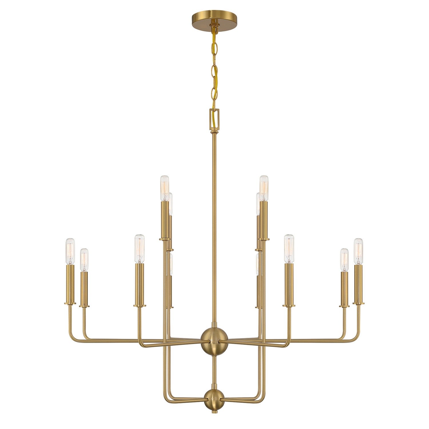 Savoy House - 1-4046-12-322 - 12 Light Chandelier - Avondale - Warm Brass