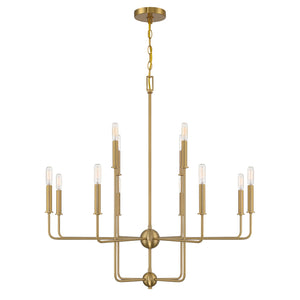 Savoy House - 1-4046-12-322 - 12 Light Chandelier - Avondale - Warm Brass