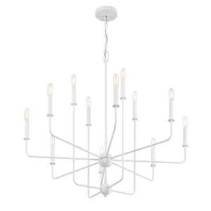 Savoy House - 1-4046-12-83 - 12 Light Chandelier - Avondale - Bisque White