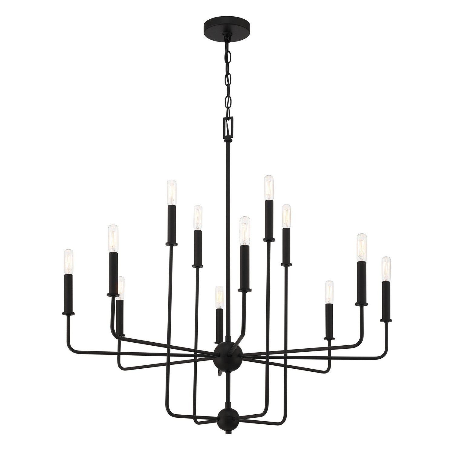 Savoy House - 1-4046-12-89 - 12 Light Chandelier - Avondale - Matte Black