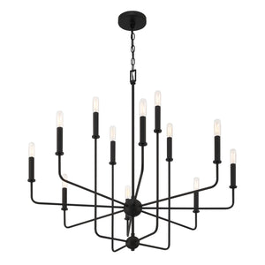 Savoy House - 1-4046-12-89 - 12 Light Chandelier - Avondale - Matte Black