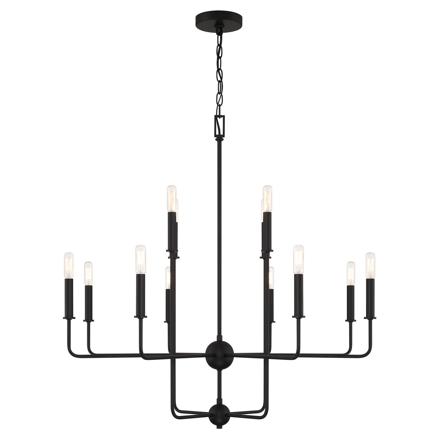 Savoy House - 1-4046-12-89 - 12 Light Chandelier - Avondale - Matte Black