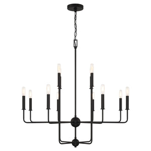 Savoy House - 1-4046-12-89 - 12 Light Chandelier - Avondale - Matte Black