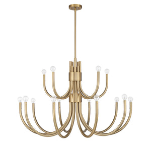 Savoy House - 1-6682-15-127 - 15 Light Chandelier - Sorrento - Noble Brass