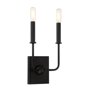 Savoy House - 9-4044-2-89 - Two Light Wall Sconce - Avondale - Matte Black