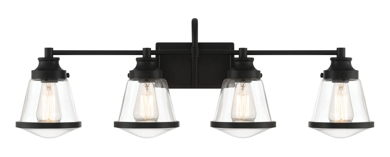 Minka-Lavery - 2584-66A - Four Light Bath Vanity - Mannsdale - Coal Black