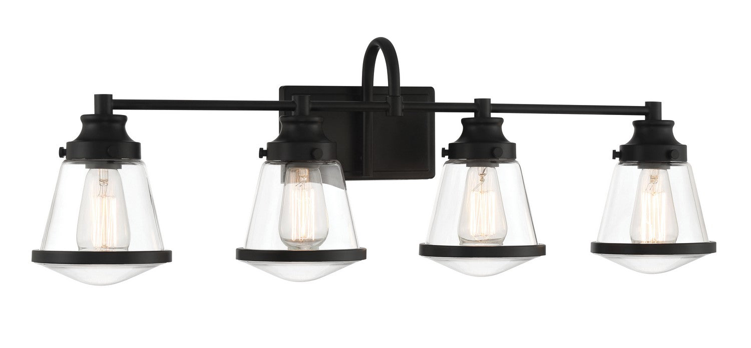 Minka-Lavery - 2584-66A - Four Light Bath Vanity - Mannsdale - Coal Black