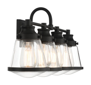 Minka-Lavery - 2584-66A - Four Light Bath Vanity - Mannsdale - Coal Black