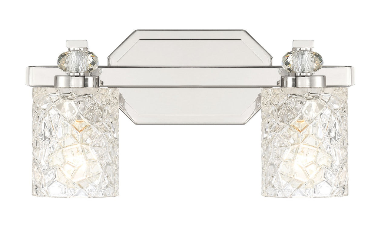 Minka-Lavery - 2612-77 - Two Light Bath Vanity - Crystal Kay - Chrome