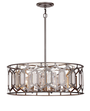 Minka-Lavery - 3587-795 - Six Light Pendant - Hexly - Bronze & Sultry Sliver