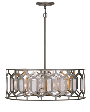 Minka-Lavery - 3587-795 - Six Light Pendant - Hexly - Bronze & Sultry Sliver