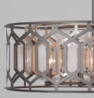 Minka-Lavery - 3587-795 - Six Light Pendant - Hexly - Bronze & Sultry Sliver