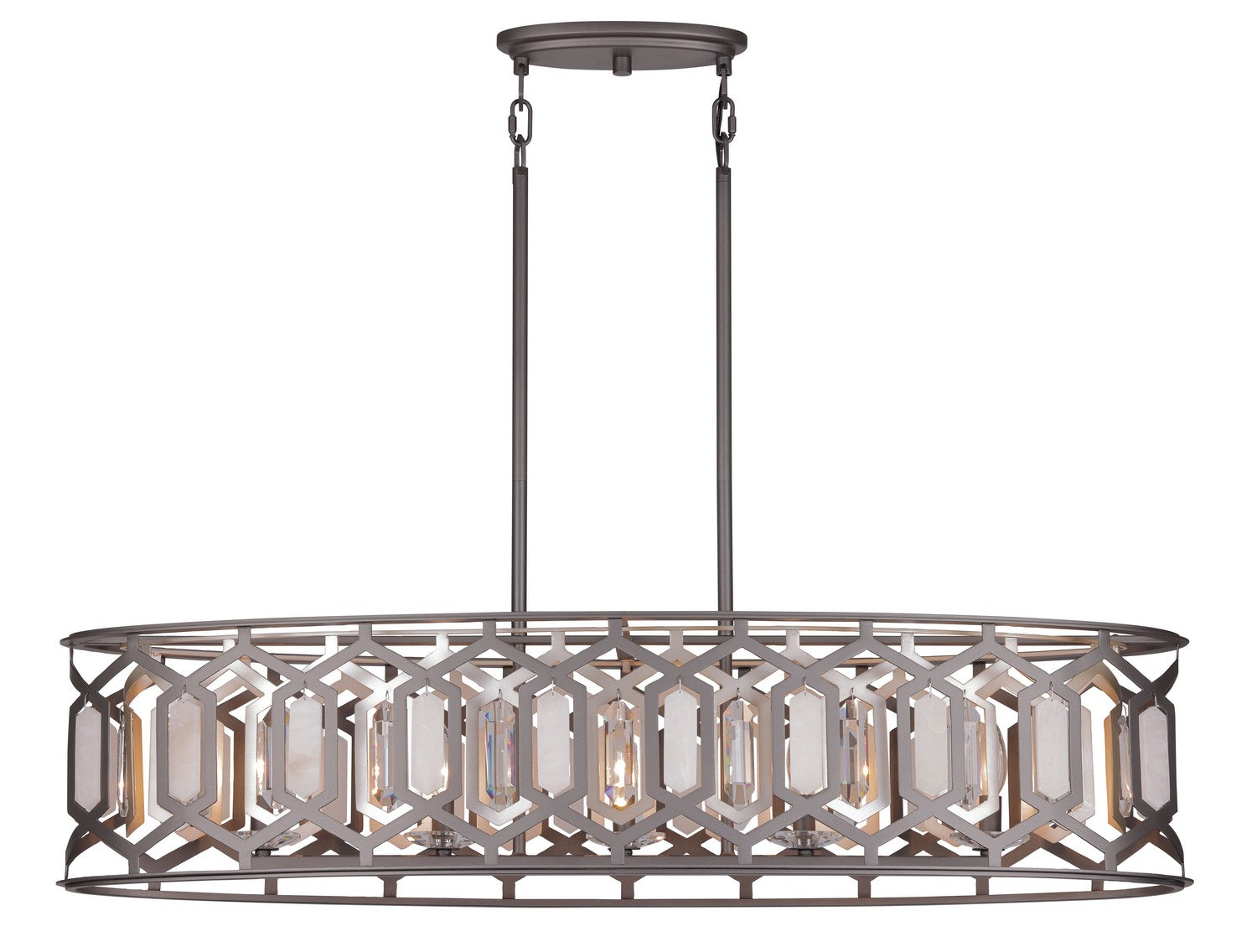 Minka-Lavery - 3588-795 - Five Light Island Pendant - Hexly - Bronze & Sultry Sliver
