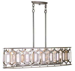 Minka-Lavery - 3588-795 - Five Light Island Pendant - Hexly - Bronze & Sultry Sliver