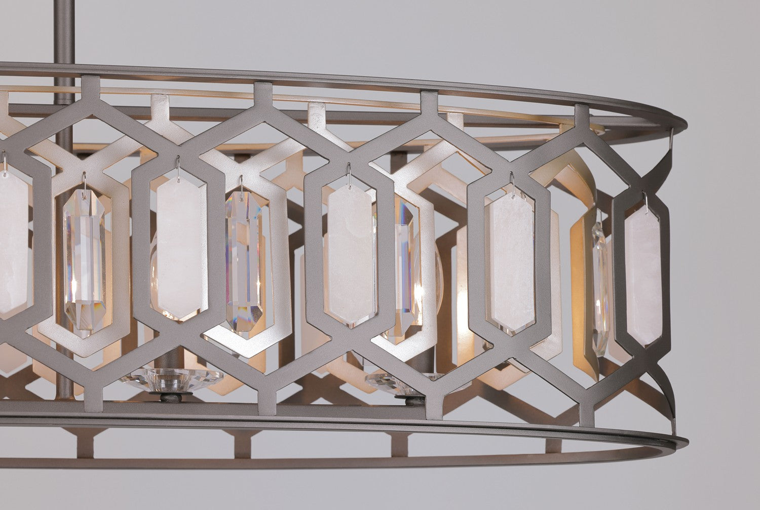 Minka-Lavery - 3588-795 - Five Light Island Pendant - Hexly - Bronze & Sultry Sliver