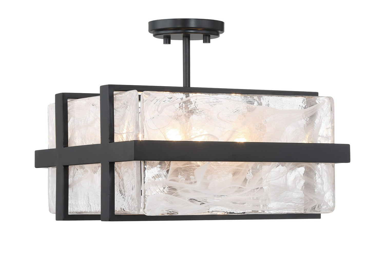 Minka-Lavery - 3616-66A - Four Light Semi Flush Mount - Cloud Break - Coal