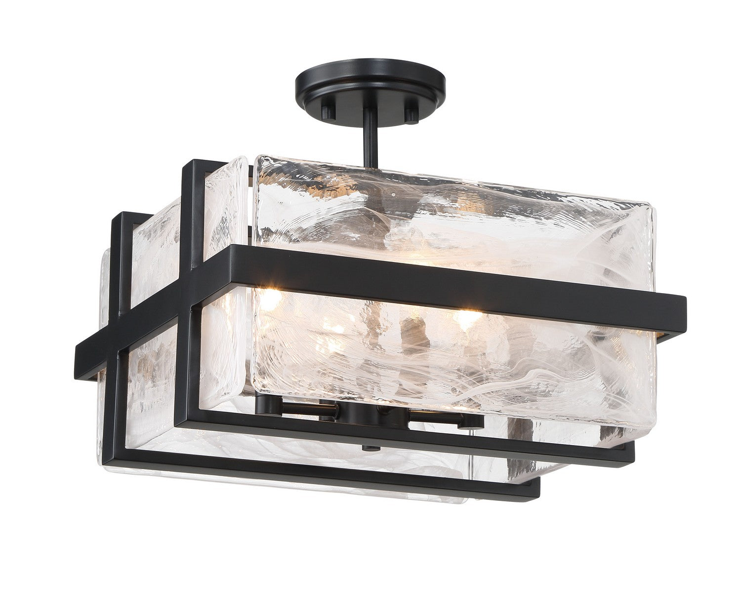 Minka-Lavery - 3616-66A - Four Light Semi Flush Mount - Cloud Break - Coal