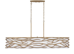 Minka-Lavery - 3717-788 - Ten Light Island Pendant - Branch Reality - Ashen Gold