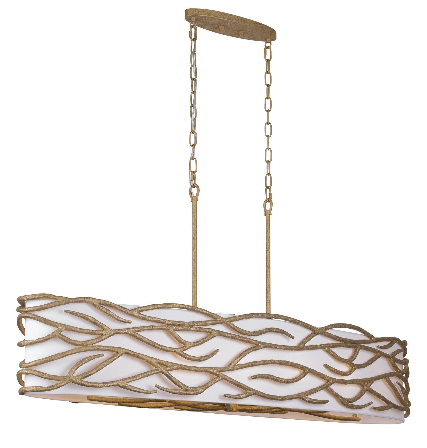 Minka-Lavery - 3717-788 - Ten Light Island Pendant - Branch Reality - Ashen Gold