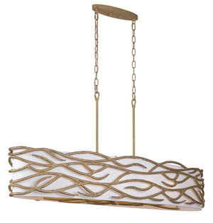 Minka-Lavery - 3717-788 - Ten Light Island Pendant - Branch Reality - Ashen Gold