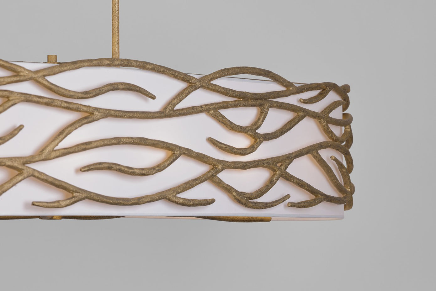 Minka-Lavery - 3717-788 - Ten Light Island Pendant - Branch Reality - Ashen Gold