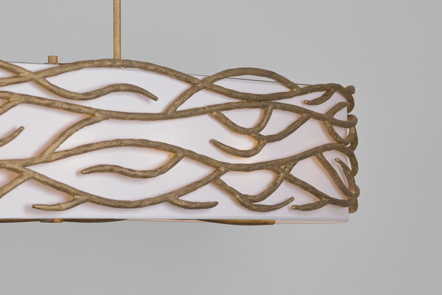 Minka-Lavery - 3717-788 - Ten Light Island Pendant - Branch Reality - Ashen Gold
