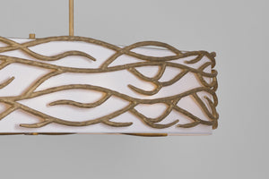 Minka-Lavery - 3717-788 - Ten Light Island Pendant - Branch Reality - Ashen Gold