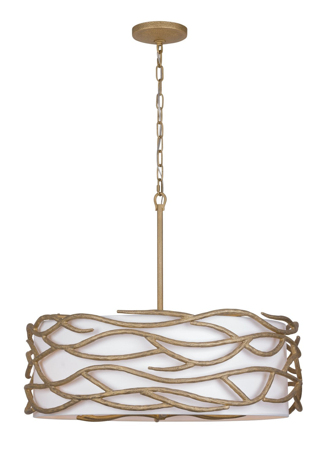 Minka-Lavery - 3718-788 - Six Light Pendant - Branch Reality - Ashen Gold