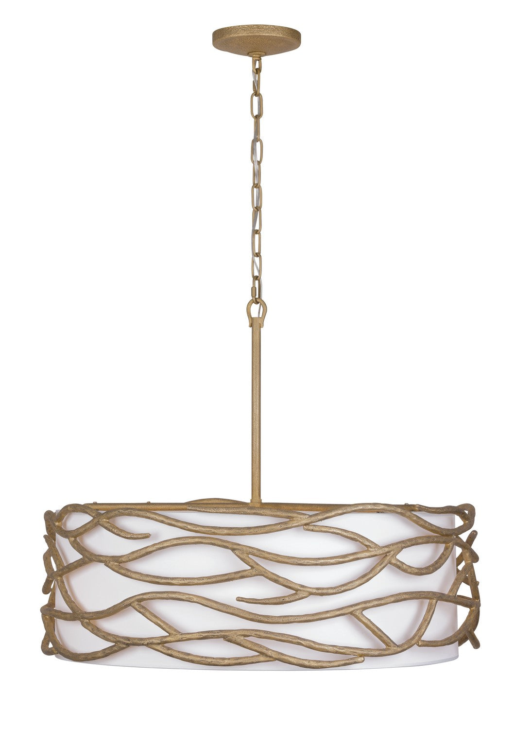 Minka-Lavery - 3718-788 - Six Light Pendant - Branch Reality - Ashen Gold