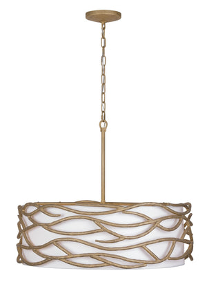 Minka-Lavery - 3718-788 - Six Light Pendant - Branch Reality - Ashen Gold