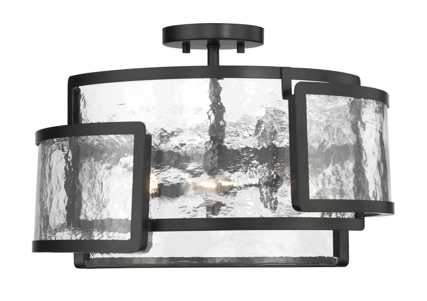 Minka-Lavery - 5265-66A - Three Light Semi Flush Mount - Bella Collina - Coal