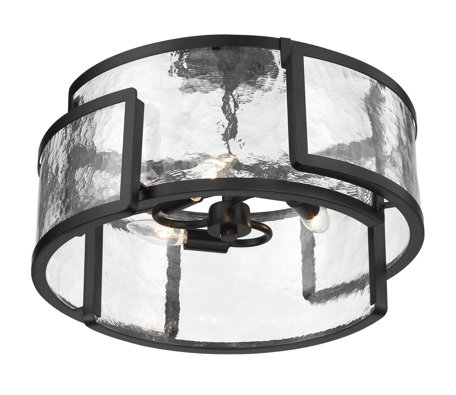 Minka-Lavery - 5265-66A - Three Light Semi Flush Mount - Bella Collina - Coal