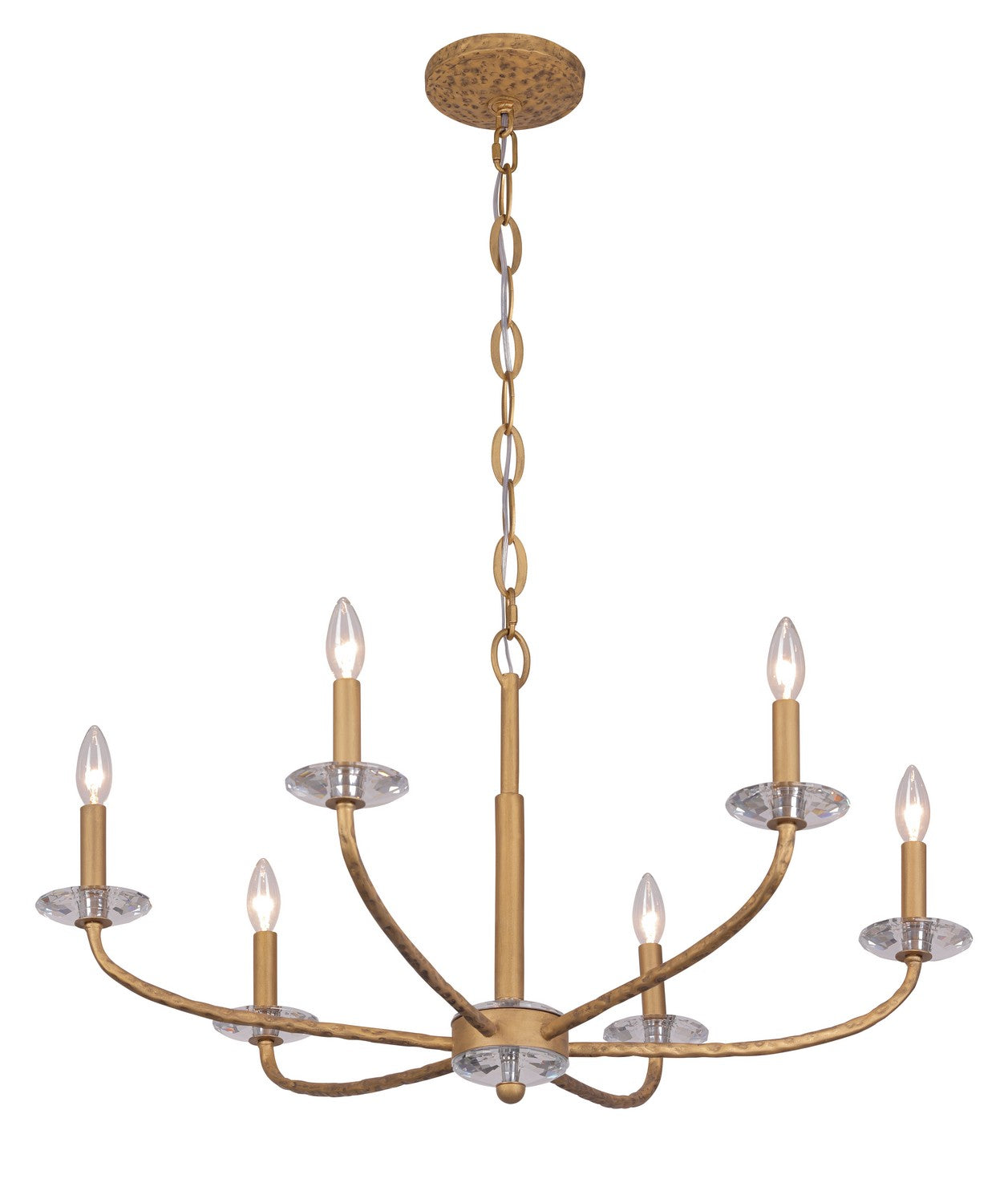 Minka-Lavery - 5286-788 - Six Light Chandelier - Atella - Ashen Gold
