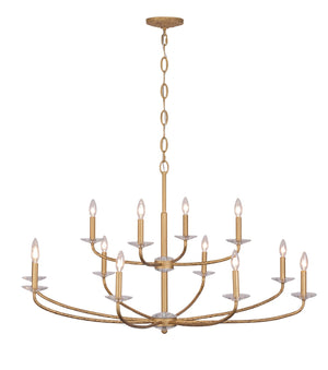 Minka-Lavery - 5288-788 - 12 Light Chandelier - Atella - Ashen Gold