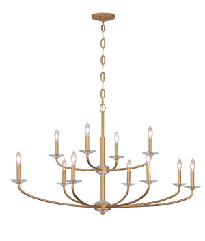 Minka-Lavery - 5288-788 - 12 Light Chandelier - Atella - Ashen Gold