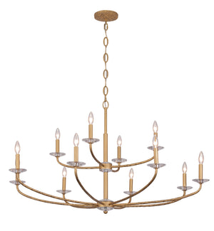 Minka-Lavery - 5288-788 - 12 Light Chandelier - Atella - Ashen Gold