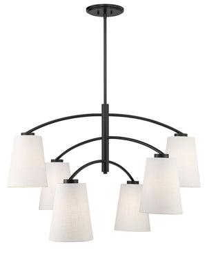 Minka-Lavery - 5397-66A - Six Light Chandelier - Headington - Coal