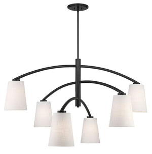 Minka-Lavery - 5399-66A - Six Light Chandelier - Headington - Coal