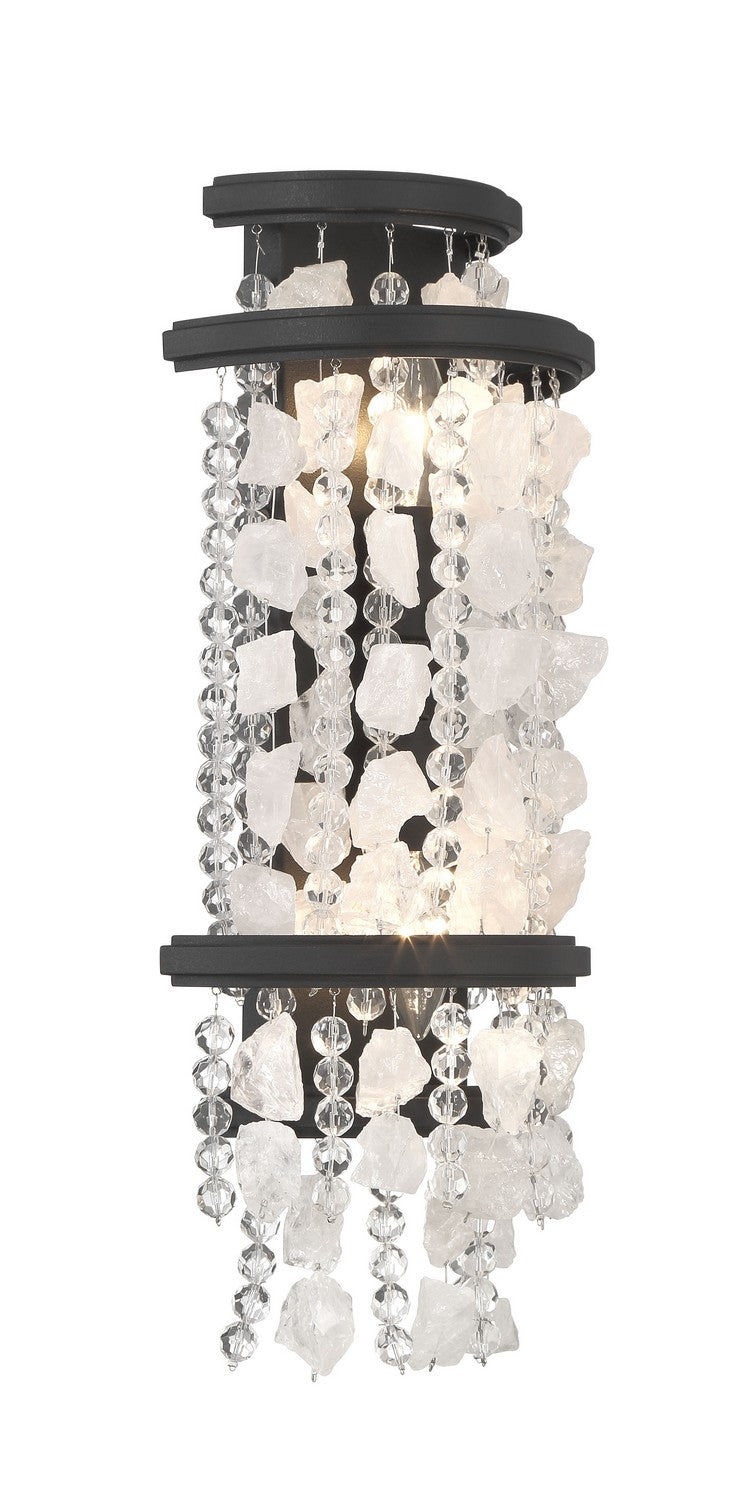 Minka-Lavery - 6702-66 - Two Light Wall Sconce - Shimmering Elegance - Sand Coal