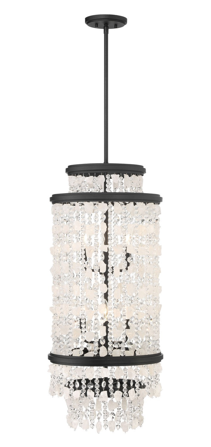 Minka-Lavery - 6704-66 - Six Light Foyer Pendant - Shimmering Elegance - Sand Coal
