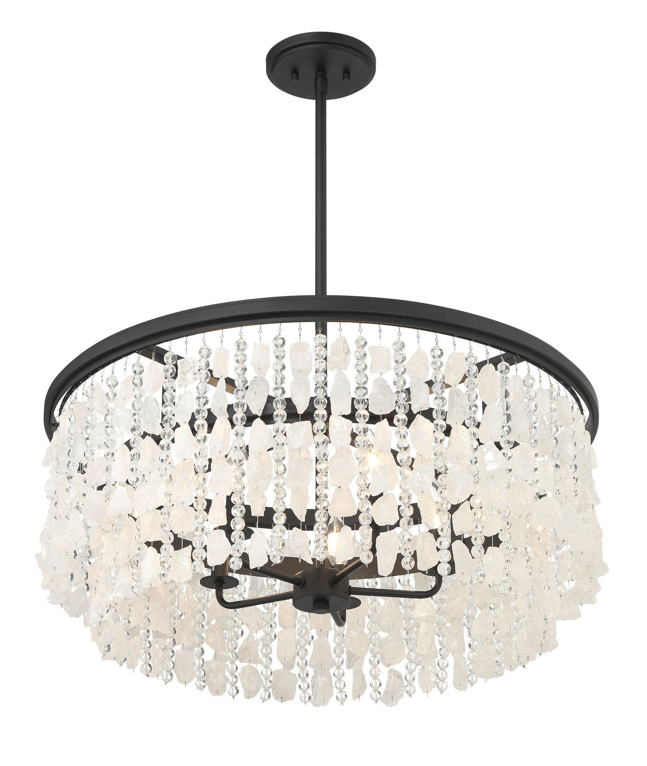 Minka-Lavery - 6705-66 - Five Light Chandelier - Shimmering Elegance - Sand Coal