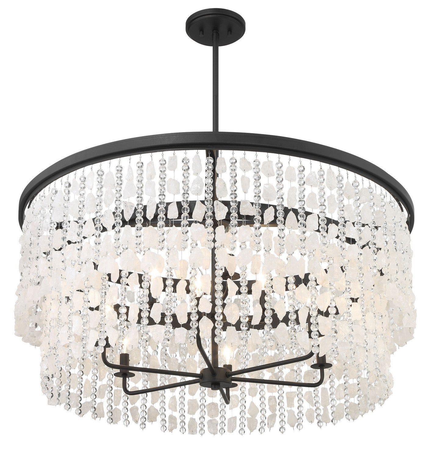 Minka-Lavery - 6706-66 - Nine Light Chandelier - Shimmering Elegance - Sand Coal